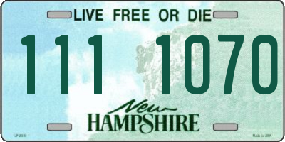 NH license plate 1111070