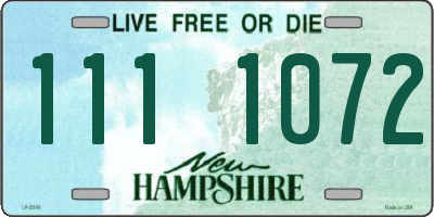 NH license plate 1111072