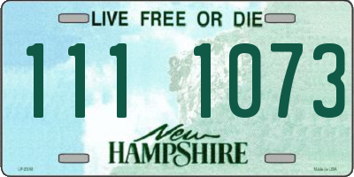 NH license plate 1111073