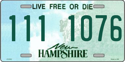 NH license plate 1111076