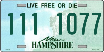 NH license plate 1111077