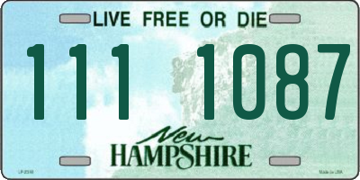 NH license plate 1111087