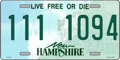NH license plate 1111094