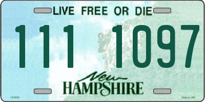 NH license plate 1111097