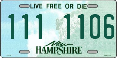 NH license plate 1111106