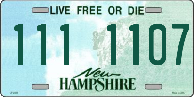 NH license plate 1111107