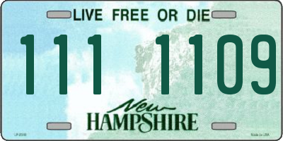 NH license plate 1111109