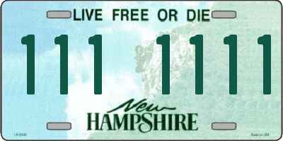 NH license plate 1111111