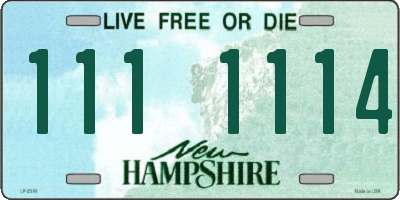 NH license plate 1111114