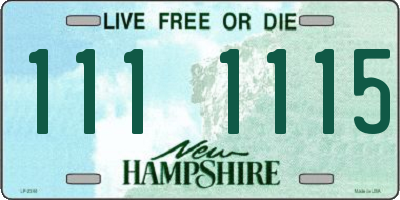 NH license plate 1111115