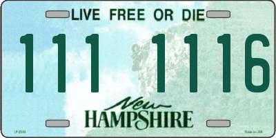 NH license plate 1111116