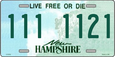 NH license plate 1111121