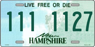 NH license plate 1111127