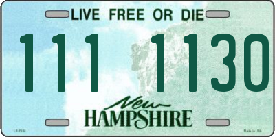 NH license plate 1111130