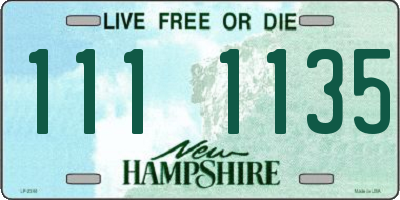 NH license plate 1111135