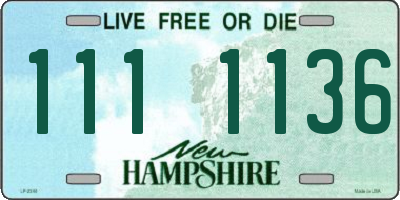 NH license plate 1111136