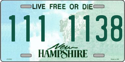 NH license plate 1111138