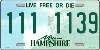 NH license plate 1111139
