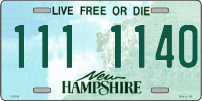 NH license plate 1111140