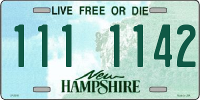 NH license plate 1111142