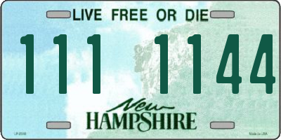 NH license plate 1111144