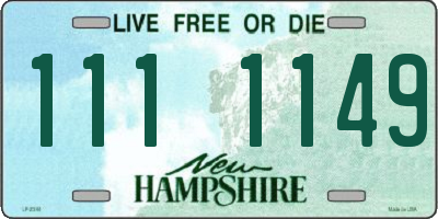 NH license plate 1111149