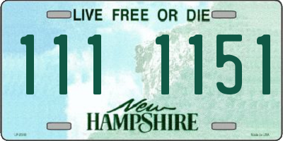 NH license plate 1111151