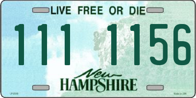 NH license plate 1111156