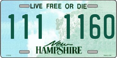 NH license plate 1111160