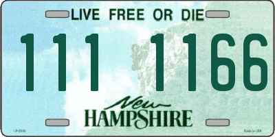NH license plate 1111166