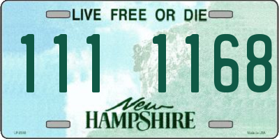 NH license plate 1111168