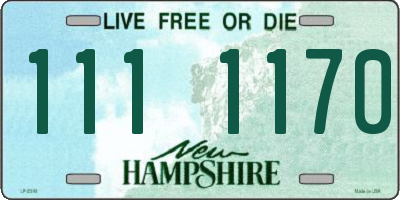 NH license plate 1111170