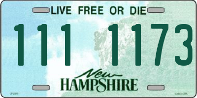 NH license plate 1111173