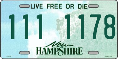 NH license plate 1111178