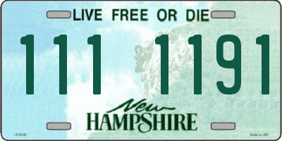 NH license plate 1111191