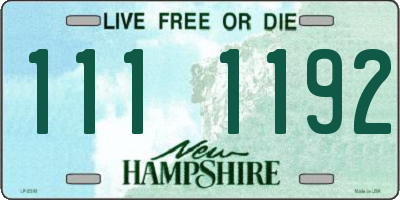 NH license plate 1111192