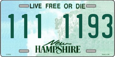NH license plate 1111193