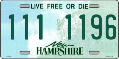NH license plate 1111196