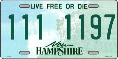 NH license plate 1111197