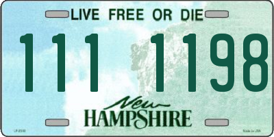NH license plate 1111198