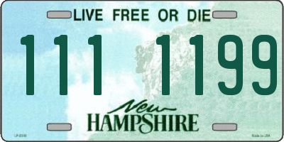 NH license plate 1111199