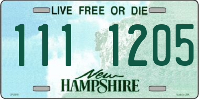 NH license plate 1111205