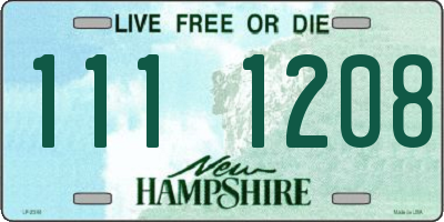 NH license plate 1111208