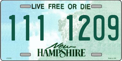 NH license plate 1111209