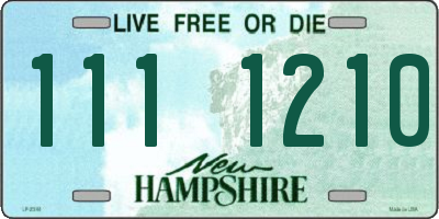 NH license plate 1111210