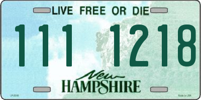 NH license plate 1111218