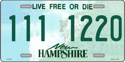 NH license plate 1111220
