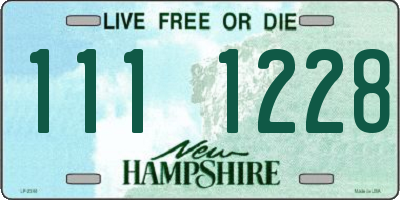 NH license plate 1111228