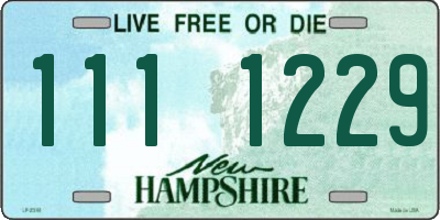 NH license plate 1111229