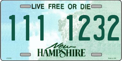 NH license plate 1111232